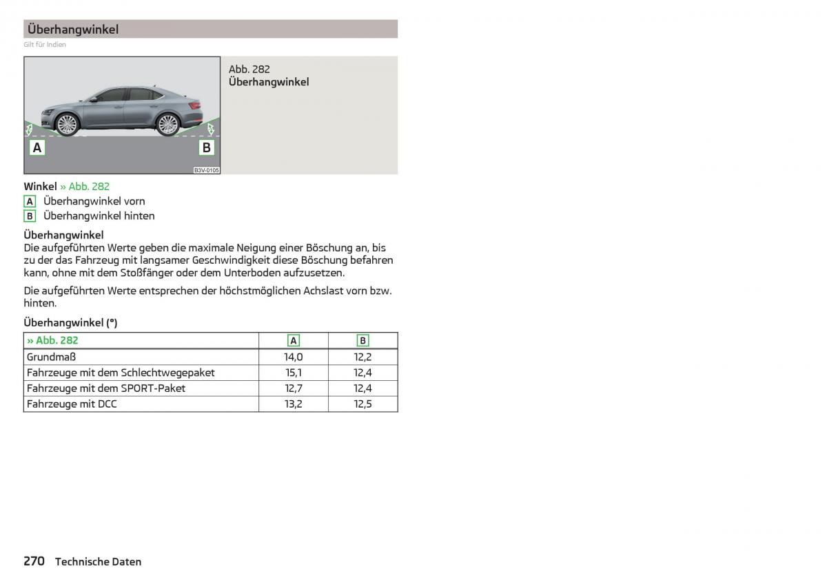 Skoda Superb III 3 Handbuch / page 272