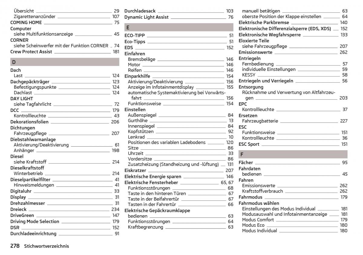 Skoda Superb III 3 Handbuch / page 280