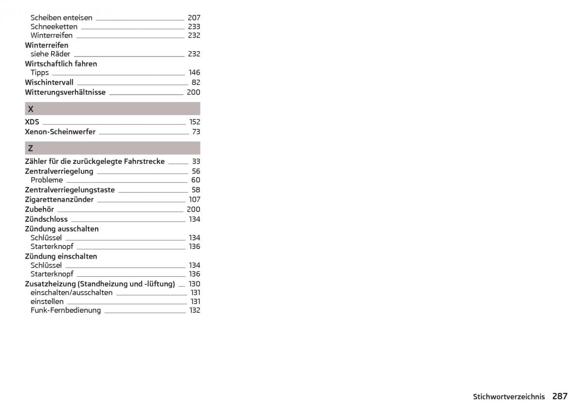 Skoda Superb III 3 Handbuch / page 289