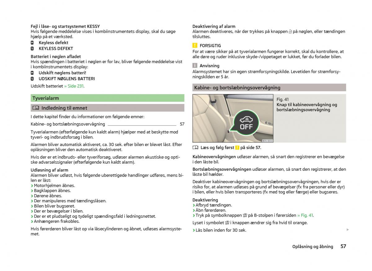 Skoda Superb III 3 Bilens instruktionsbog / page 60