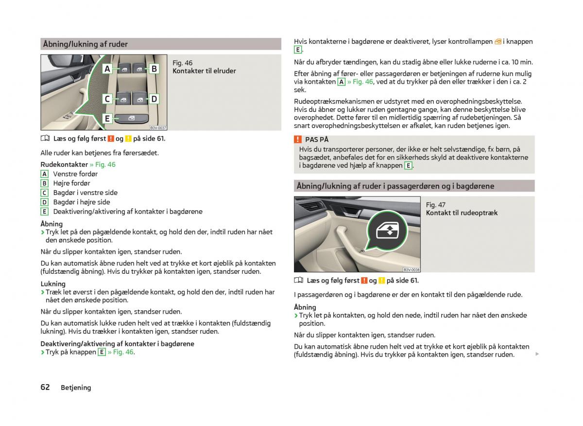 Skoda Superb III 3 Bilens instruktionsbog / page 65