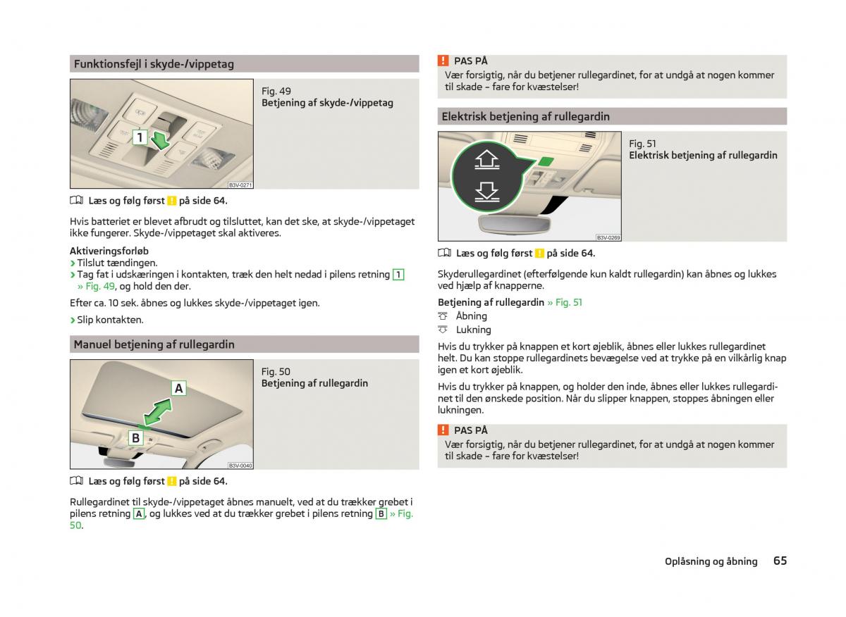 Skoda Superb III 3 Bilens instruktionsbog / page 68