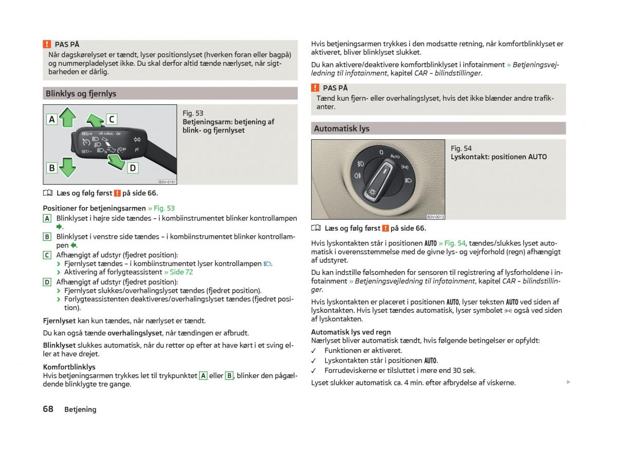 Skoda Superb III 3 Bilens instruktionsbog / page 71