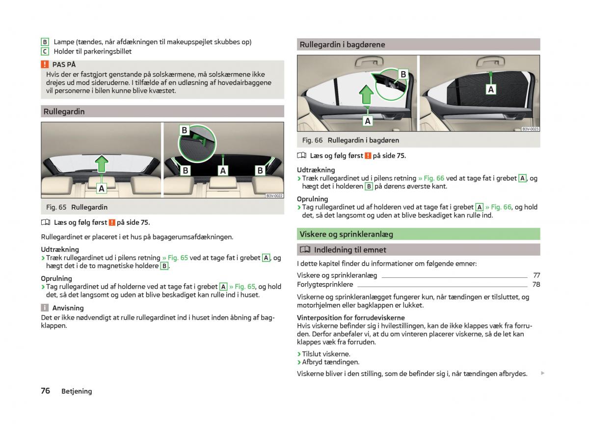 Skoda Superb III 3 Bilens instruktionsbog / page 79