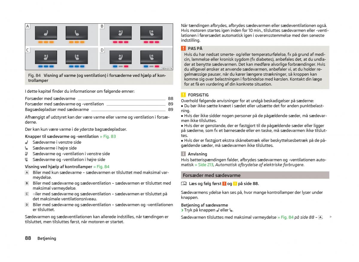 Skoda Superb III 3 Bilens instruktionsbog / page 91