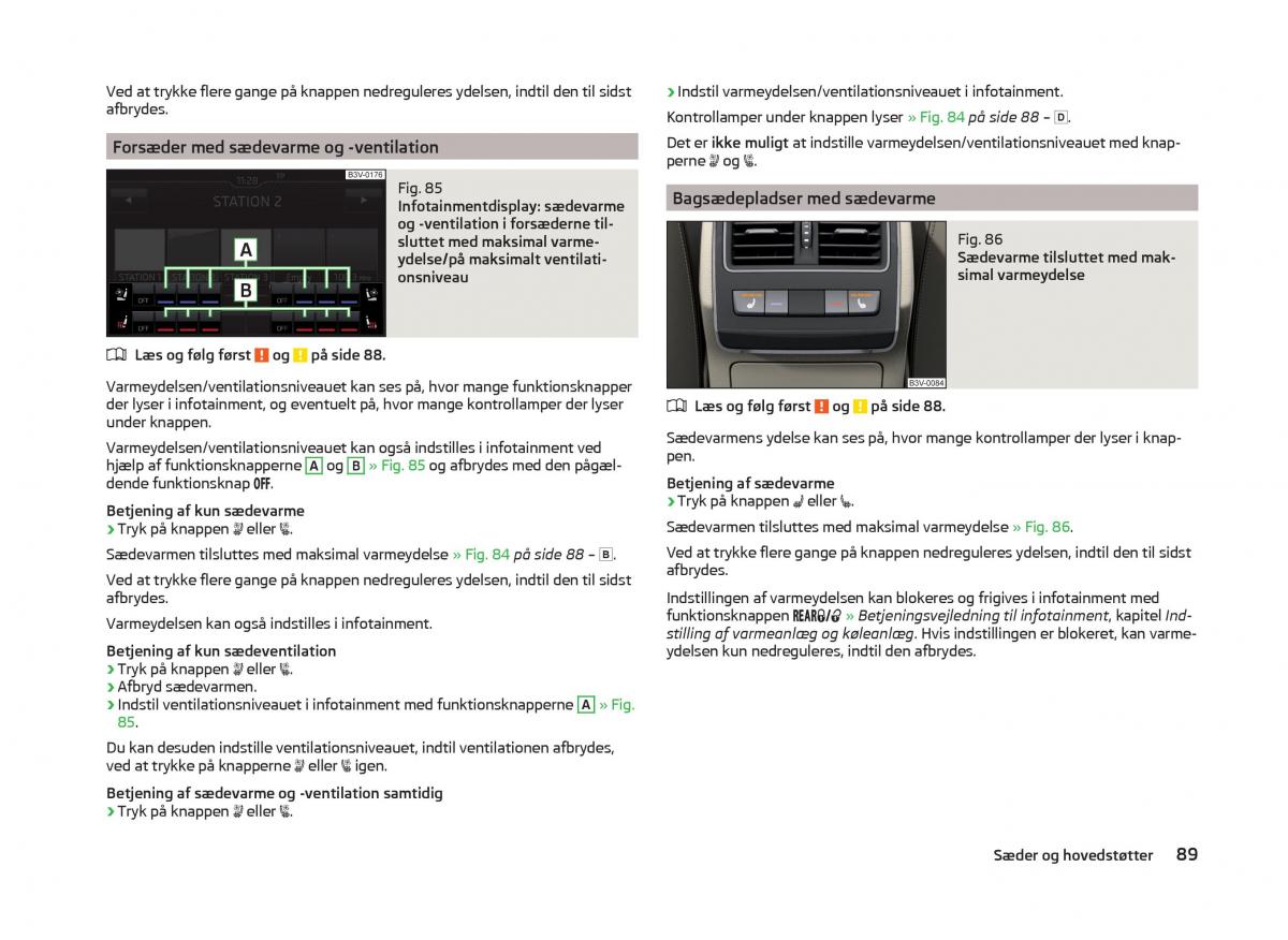 Skoda Superb III 3 Bilens instruktionsbog / page 92