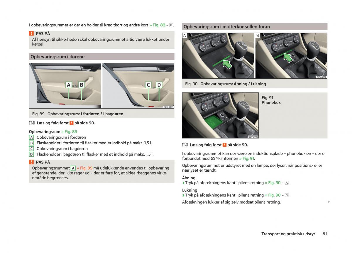 Skoda Superb III 3 Bilens instruktionsbog / page 94