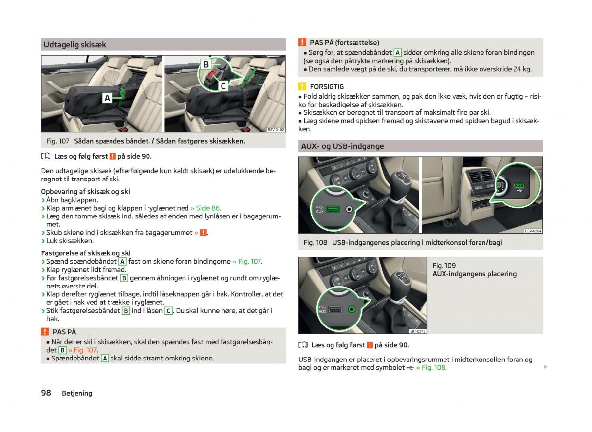 Skoda Superb III 3 Bilens instruktionsbog / page 101