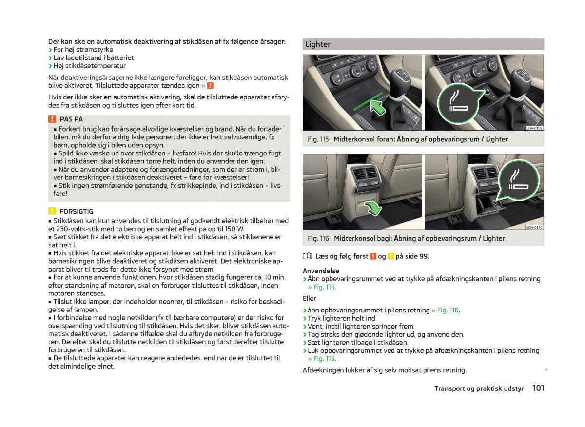 Skoda Superb III 3 Bilens instruktionsbog / page 104