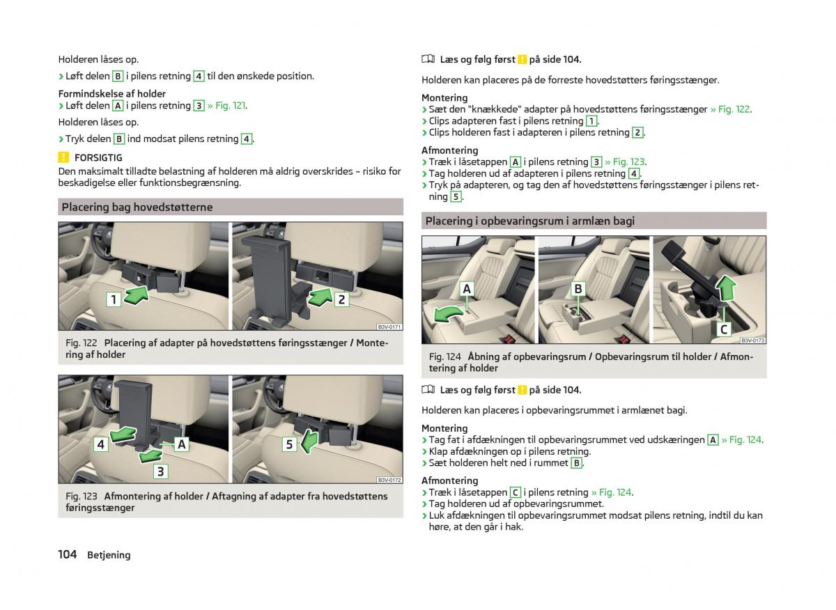 Skoda Superb III 3 Bilens instruktionsbog / page 107