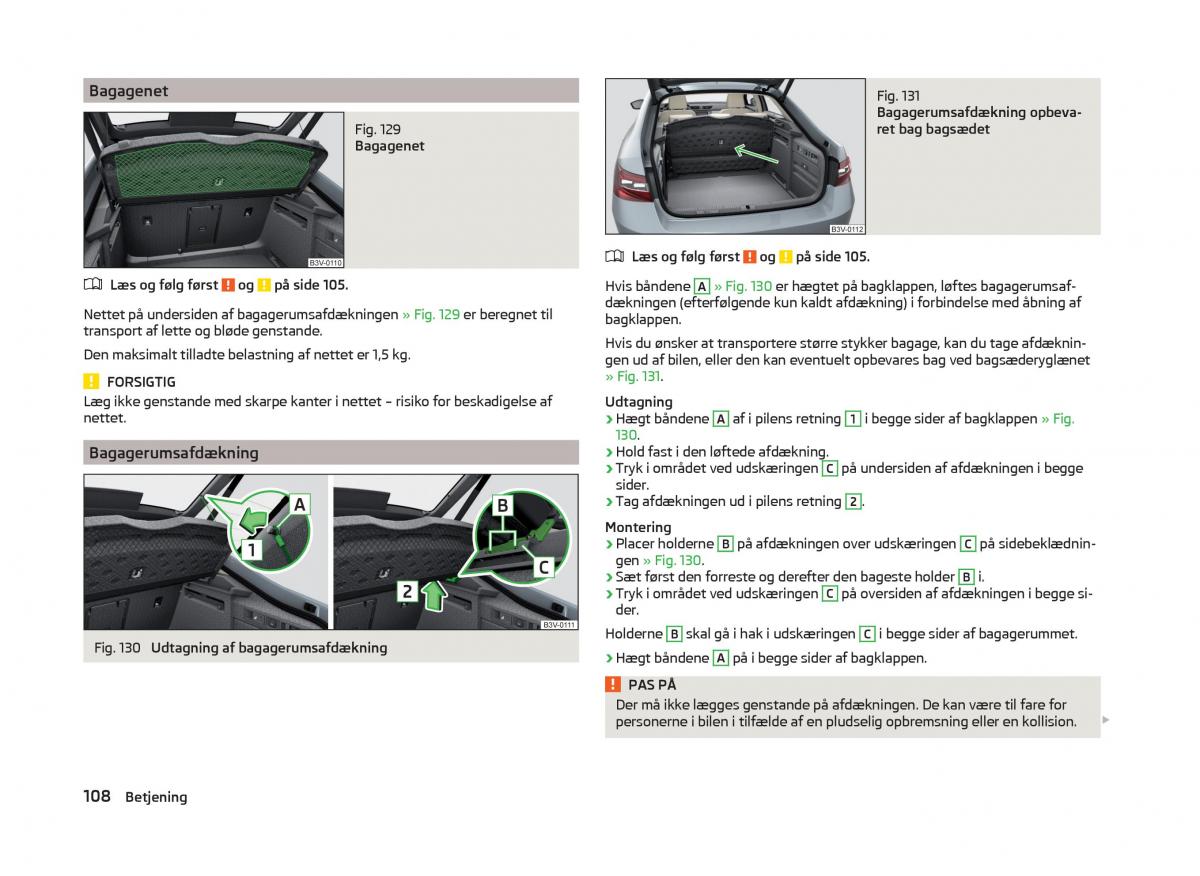 Skoda Superb III 3 Bilens instruktionsbog / page 111