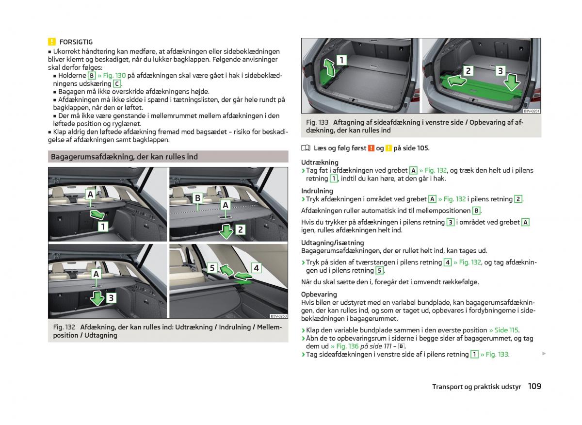 Skoda Superb III 3 Bilens instruktionsbog / page 112