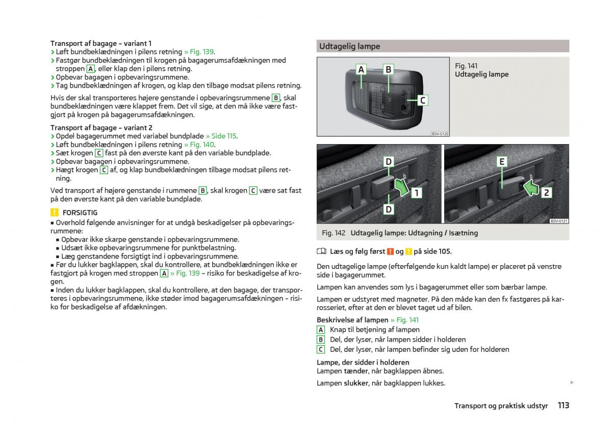 Skoda Superb III 3 Bilens instruktionsbog / page 116