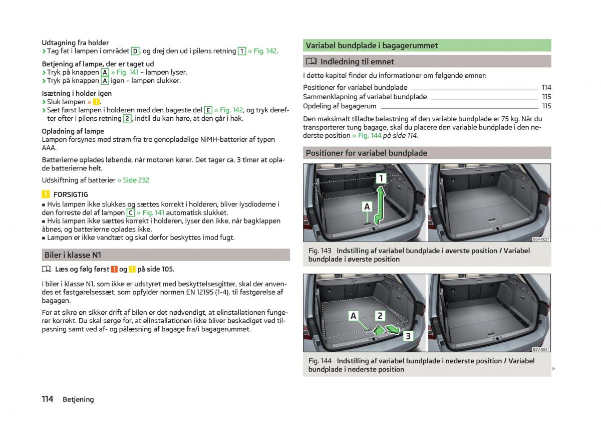 Skoda Superb III 3 Bilens instruktionsbog / page 117