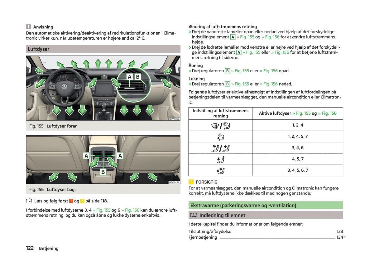 Skoda Superb III 3 Bilens instruktionsbog / page 125