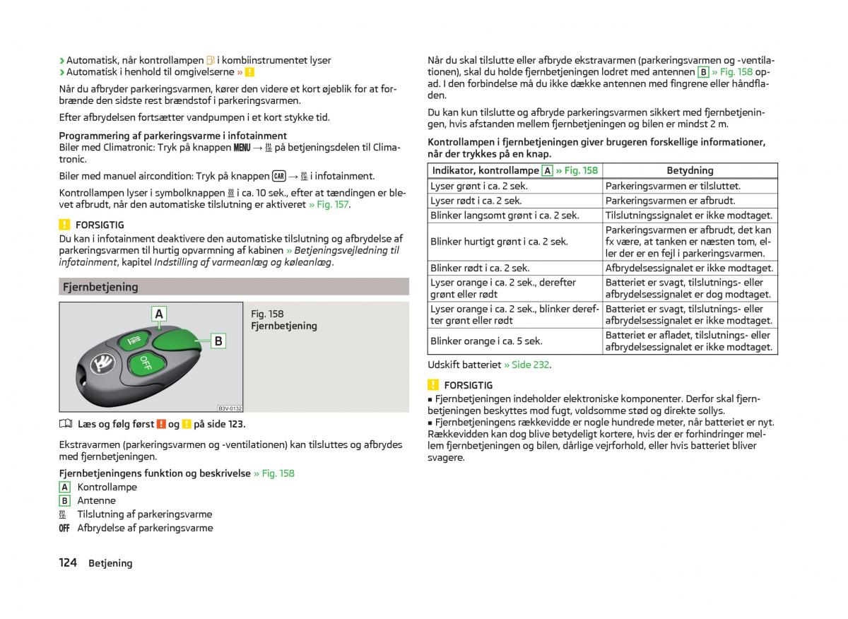 Skoda Superb III 3 Bilens instruktionsbog / page 127