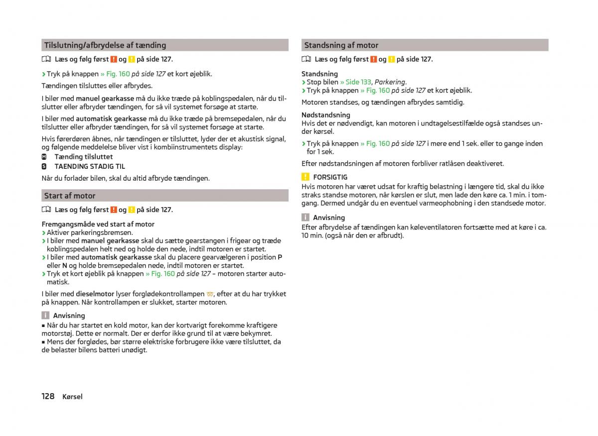 Skoda Superb III 3 Bilens instruktionsbog / page 131