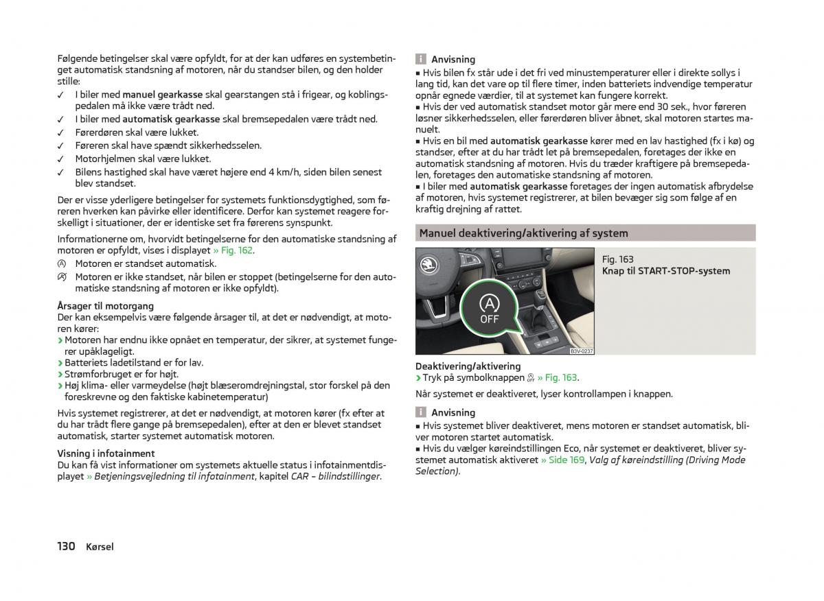 Skoda Superb III 3 Bilens instruktionsbog / page 133