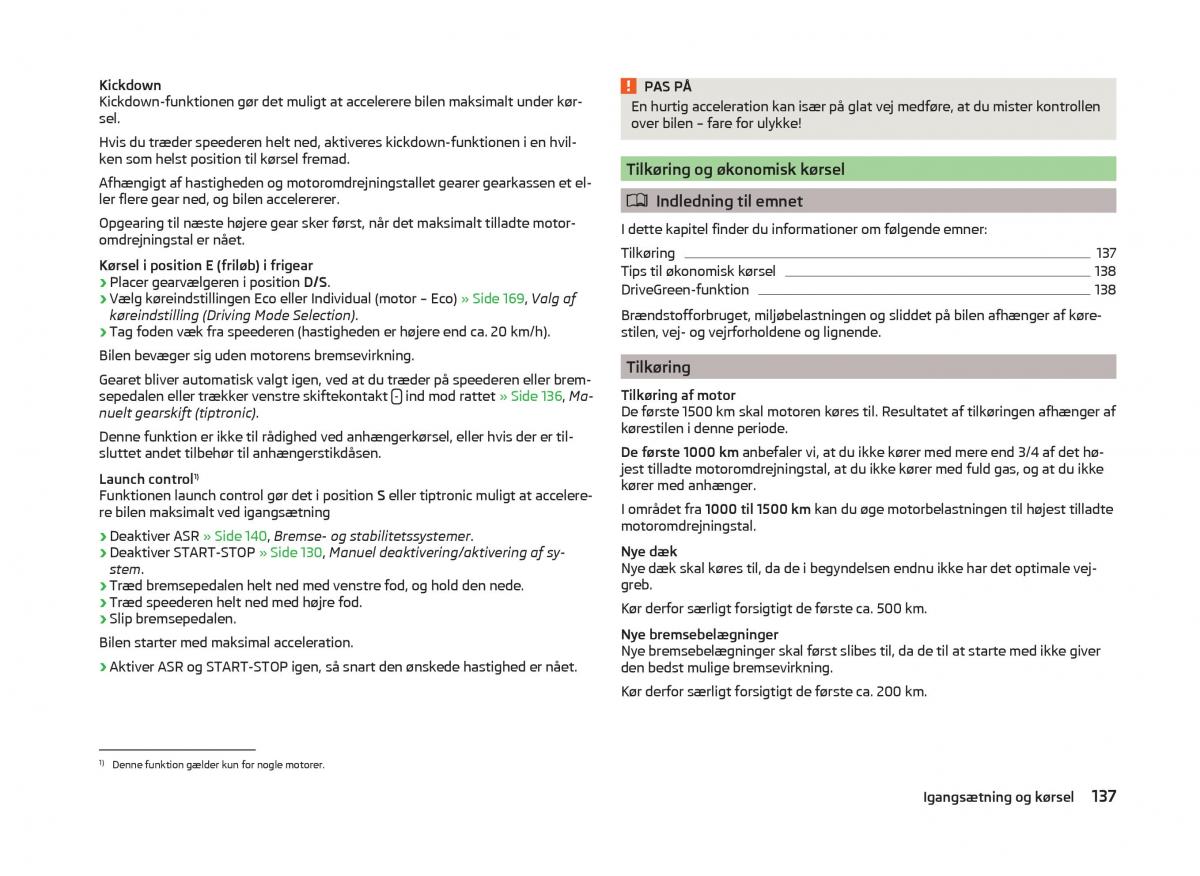 Skoda Superb III 3 Bilens instruktionsbog / page 140