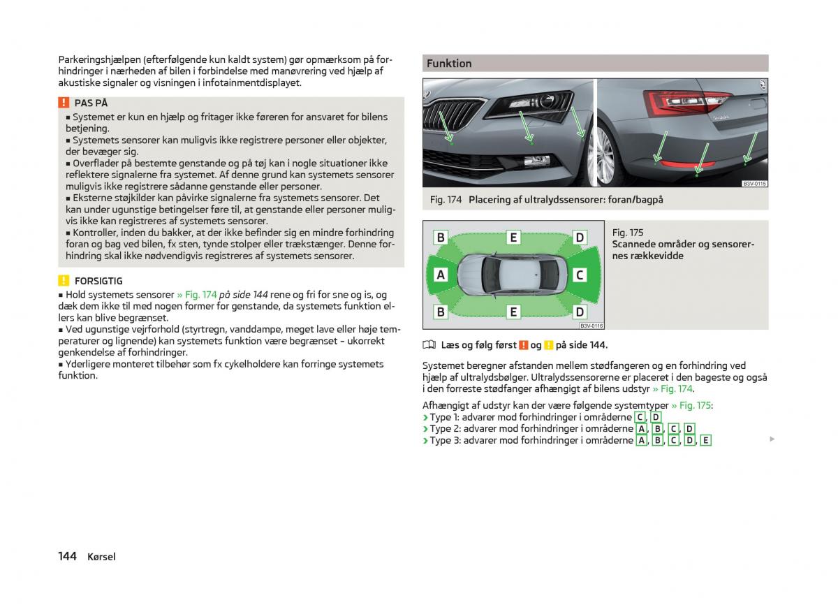 Skoda Superb III 3 Bilens instruktionsbog / page 147