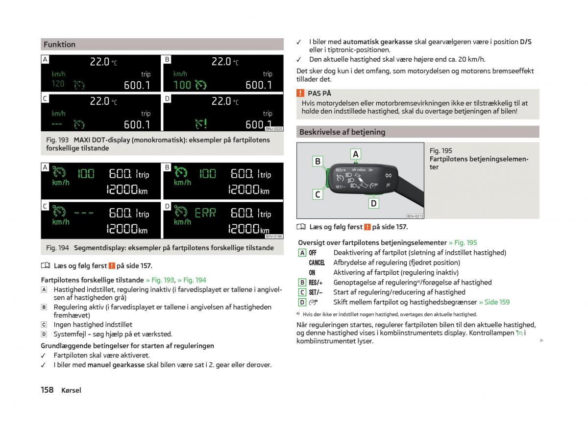 Skoda Superb III 3 Bilens instruktionsbog / page 161