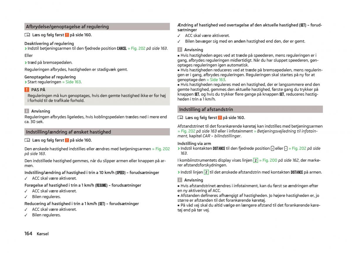 Skoda Superb III 3 Bilens instruktionsbog / page 167