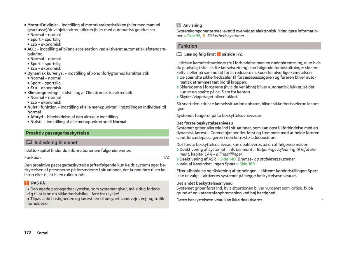 Skoda Superb III 3 Bilens instruktionsbog / page 175