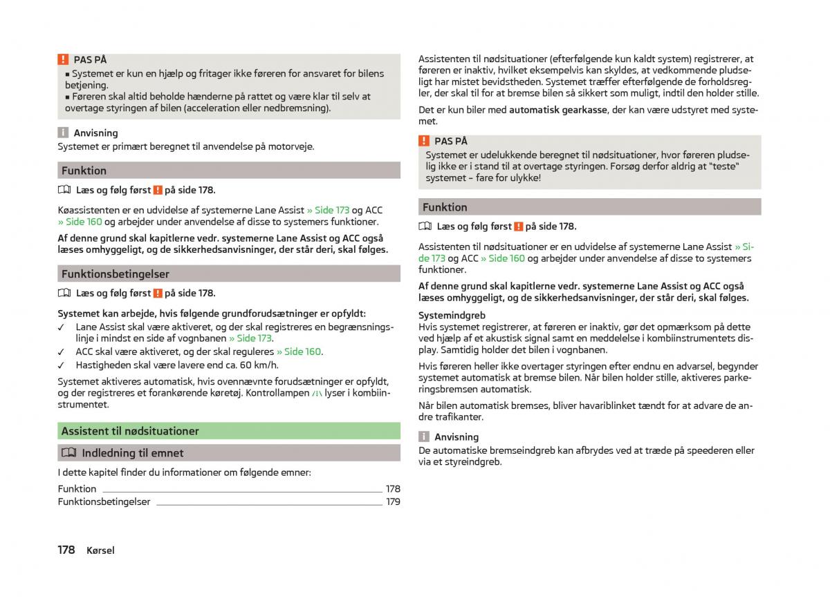 Skoda Superb III 3 Bilens instruktionsbog / page 181