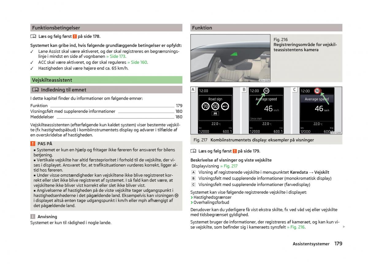 Skoda Superb III 3 Bilens instruktionsbog / page 182