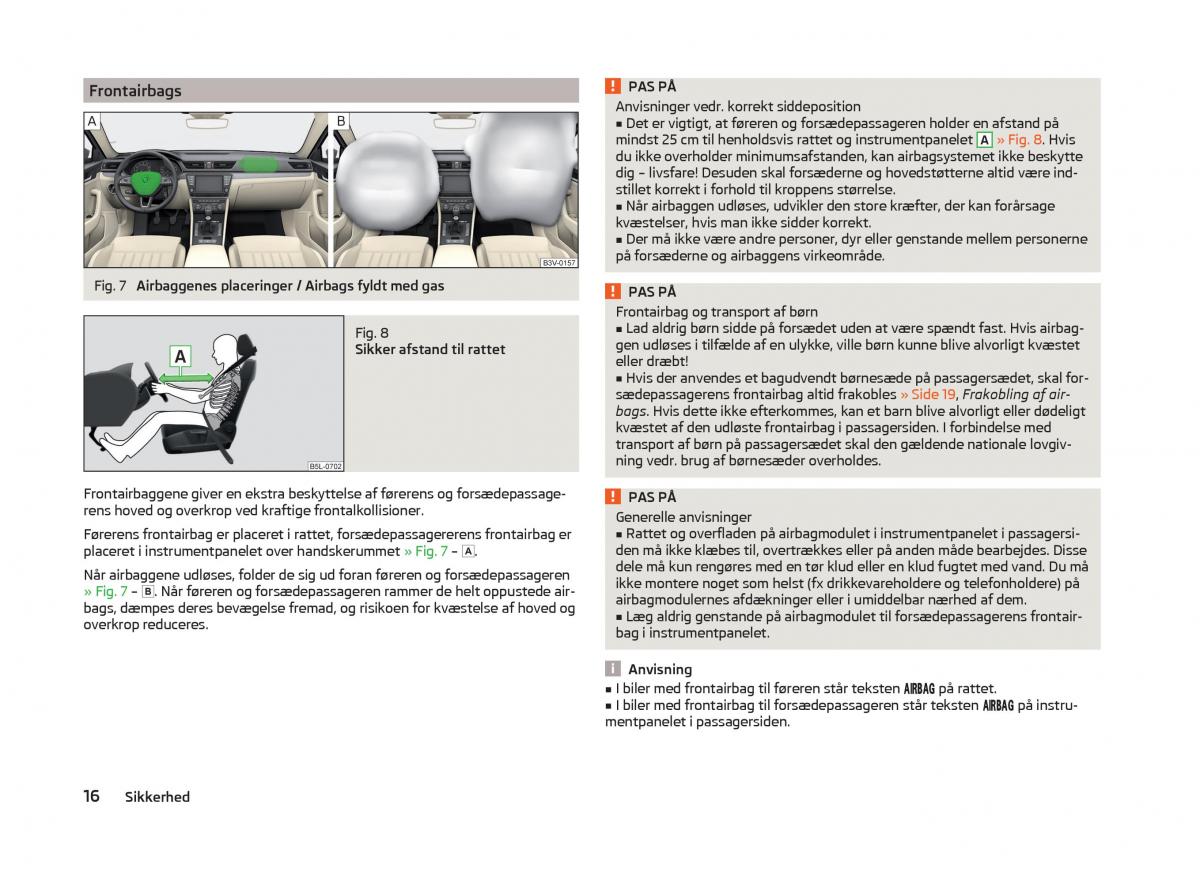 Skoda Superb III 3 Bilens instruktionsbog / page 19