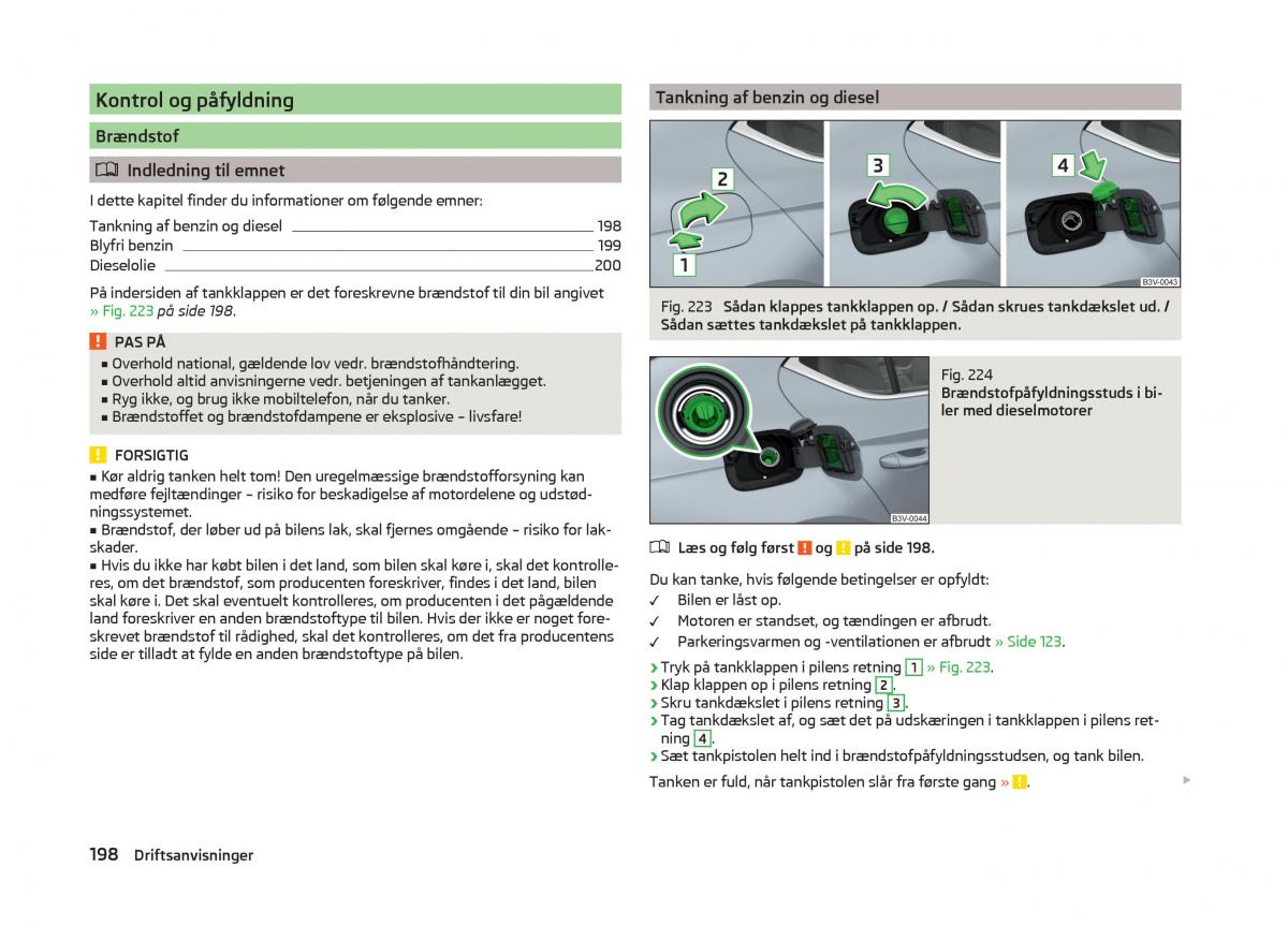 Skoda Superb III 3 Bilens instruktionsbog / page 201