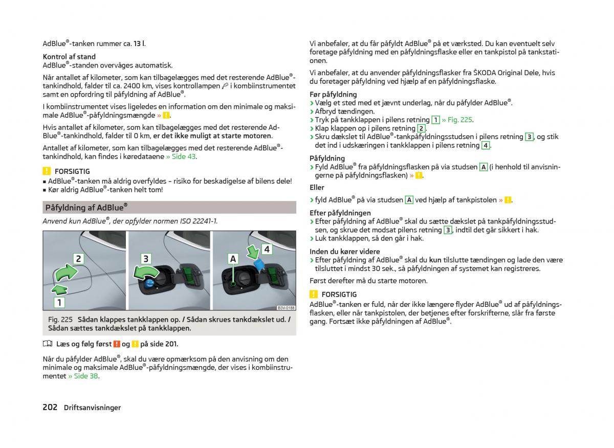 Skoda Superb III 3 Bilens instruktionsbog / page 205