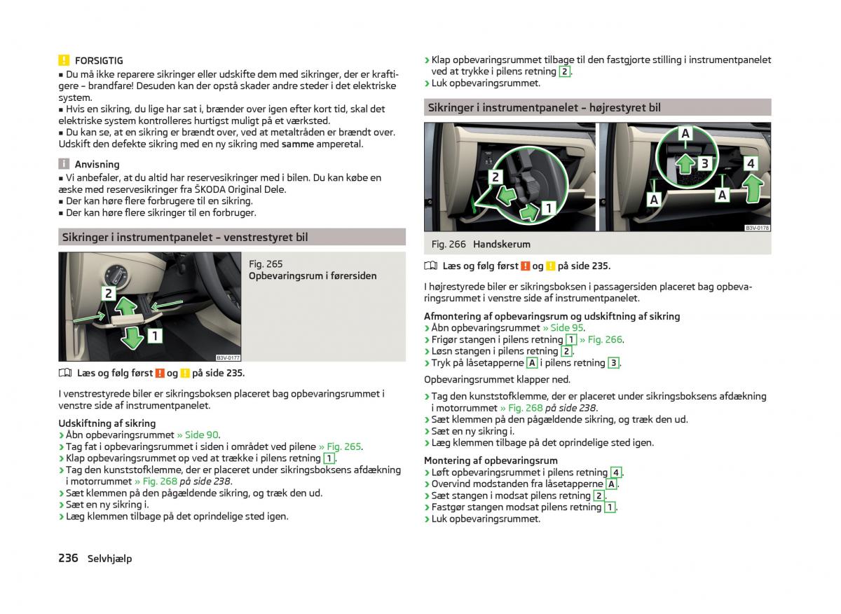 Skoda Superb III 3 Bilens instruktionsbog / page 239