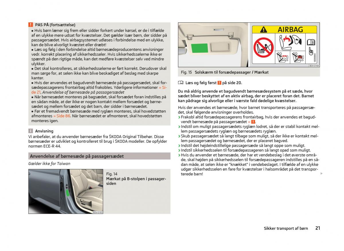 Skoda Superb III 3 Bilens instruktionsbog / page 24