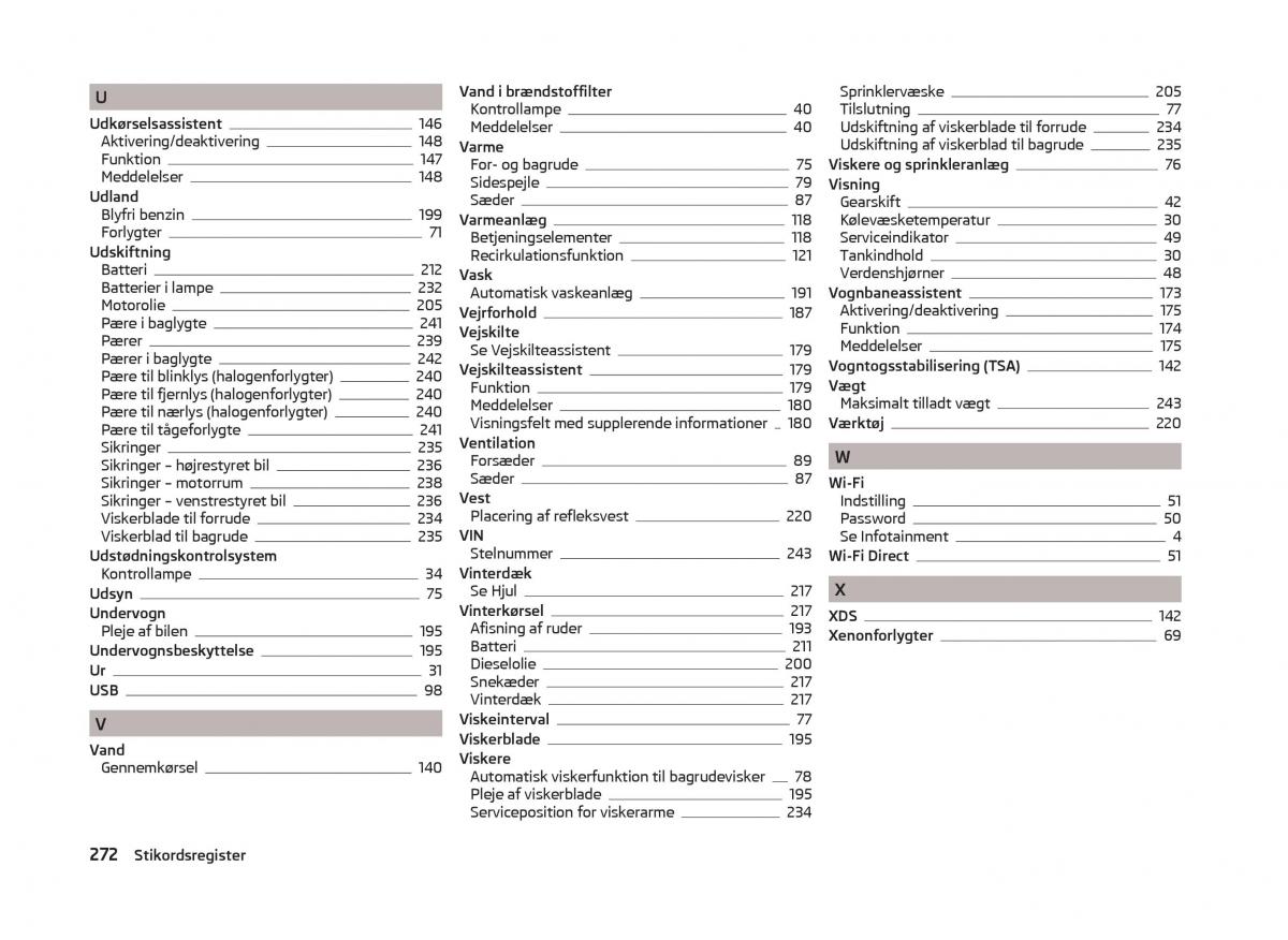 Skoda Superb III 3 Bilens instruktionsbog / page 275