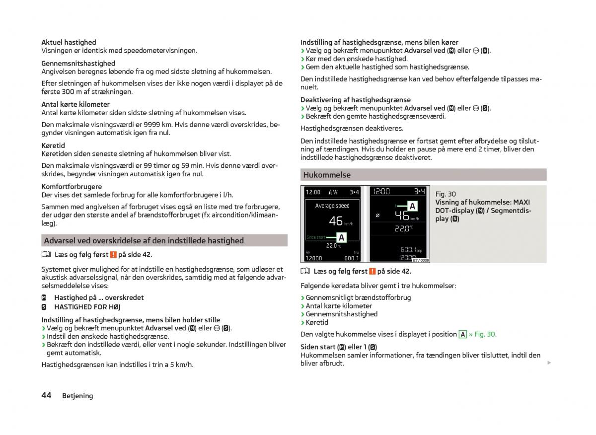 Skoda Superb III 3 Bilens instruktionsbog / page 47