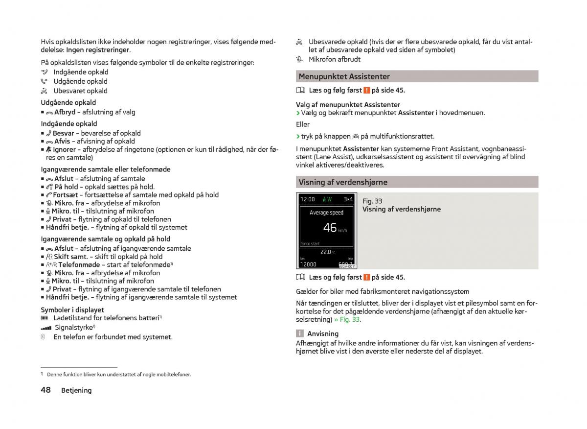 Skoda Superb III 3 Bilens instruktionsbog / page 51