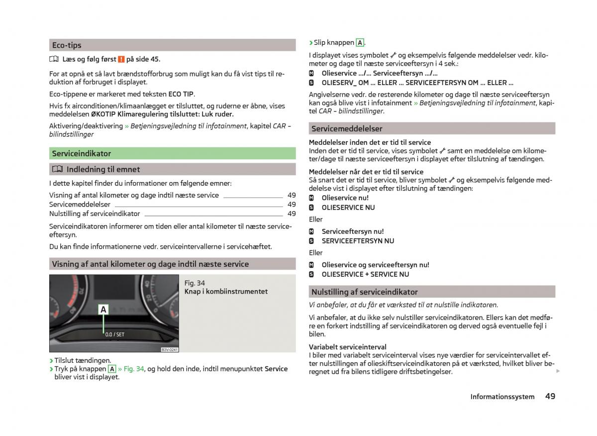 Skoda Superb III 3 Bilens instruktionsbog / page 52