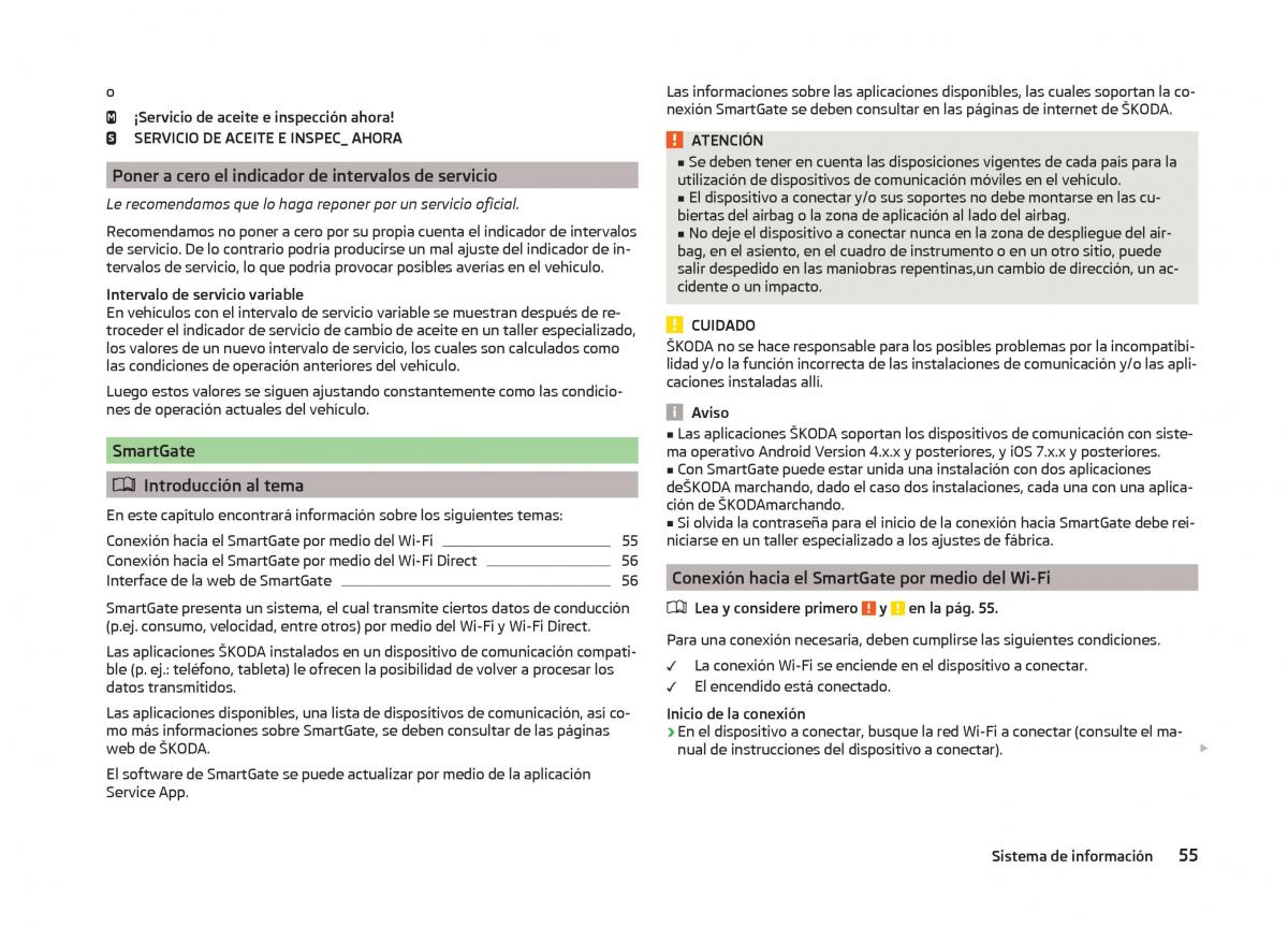 Skoda Superb III 3 manual del propietario / page 58