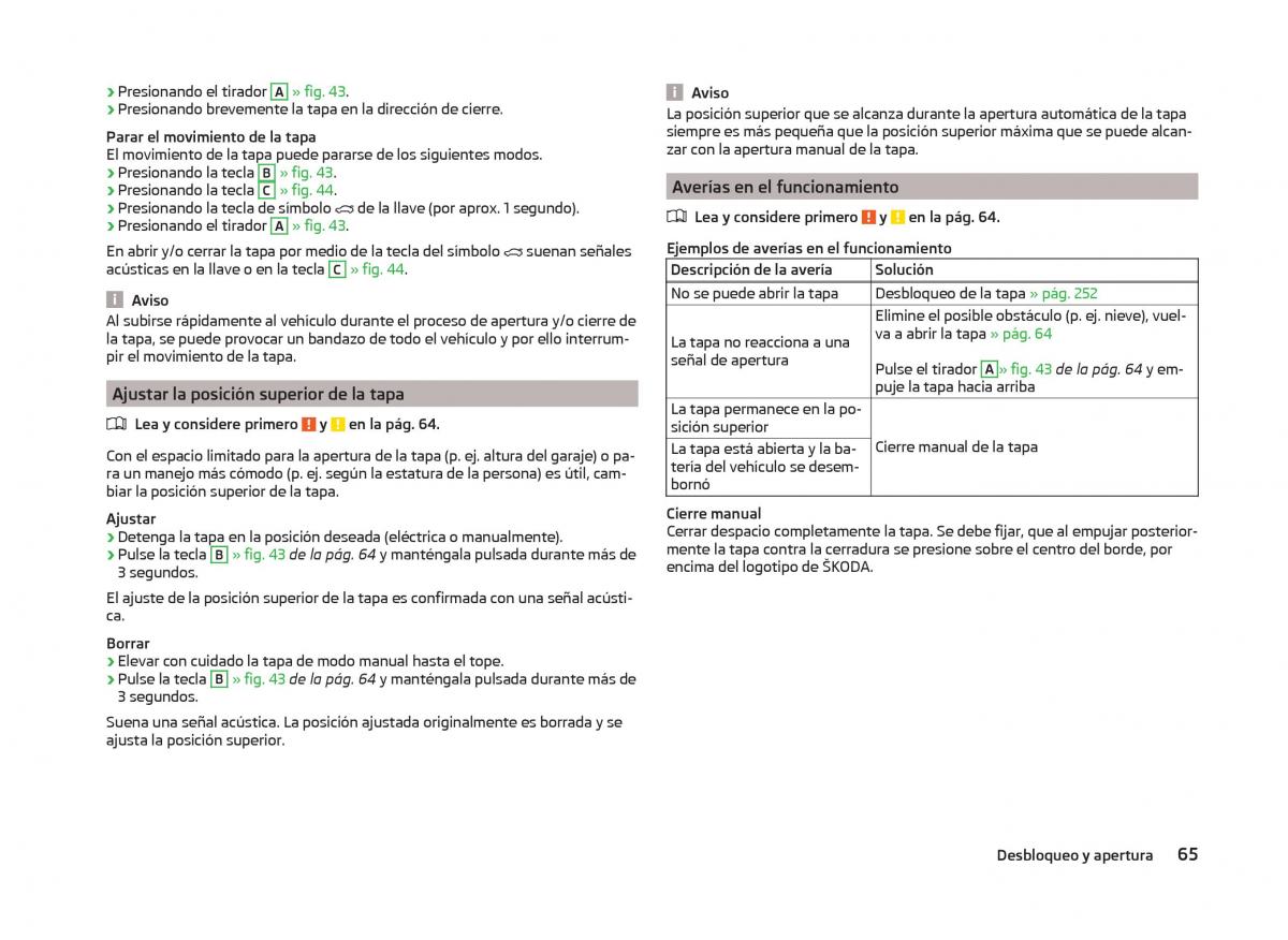 Skoda Superb III 3 manual del propietario / page 68