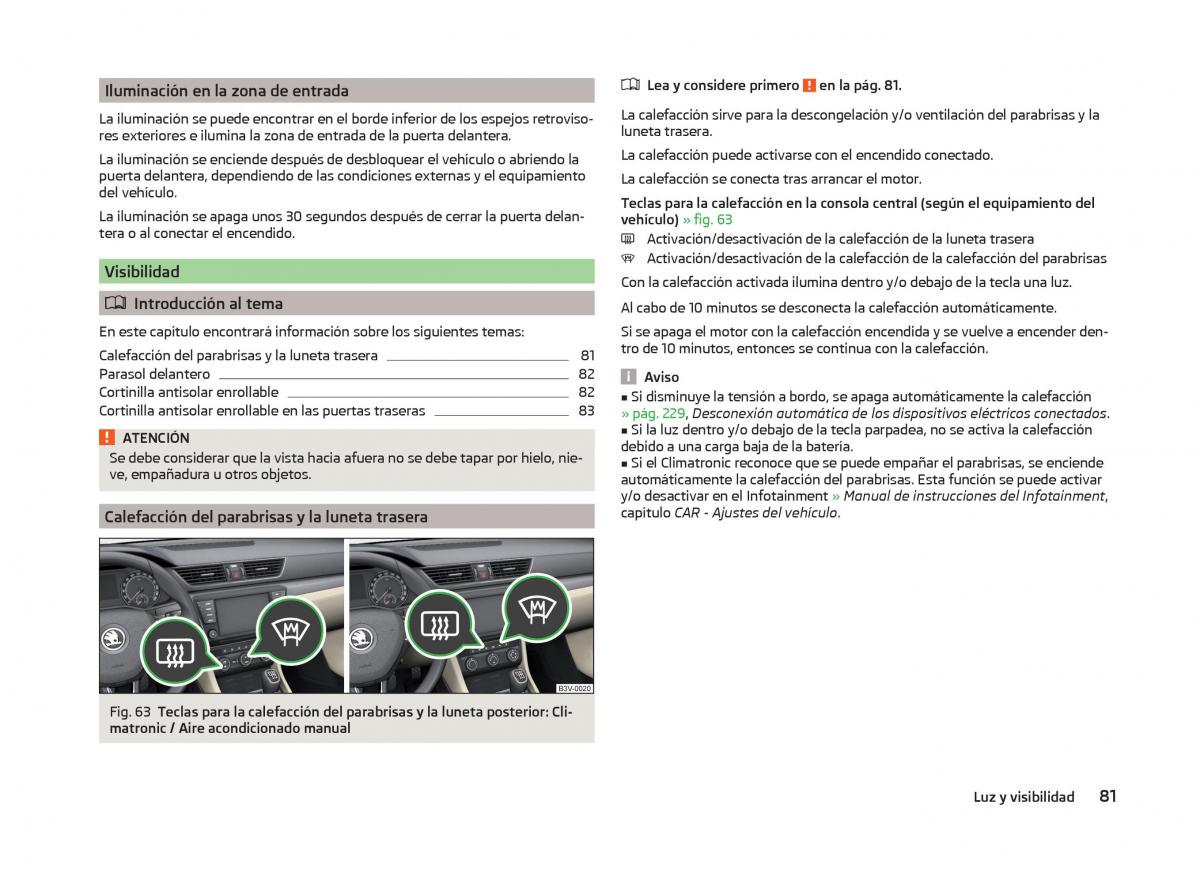 Skoda Superb III 3 manual del propietario / page 84