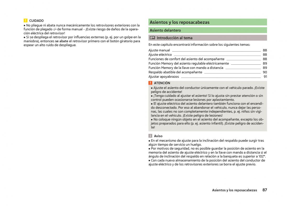 Skoda Superb III 3 manual del propietario / page 90