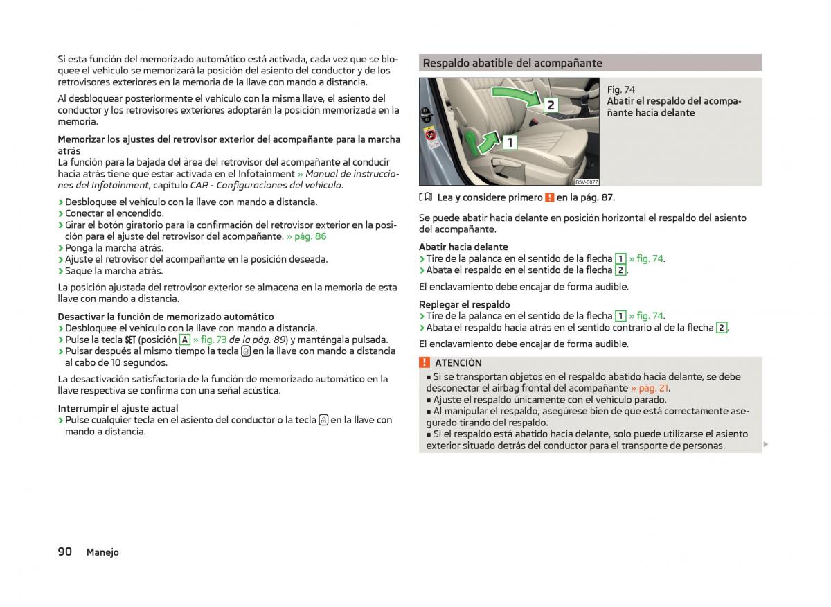 Skoda Superb III 3 manual del propietario / page 93