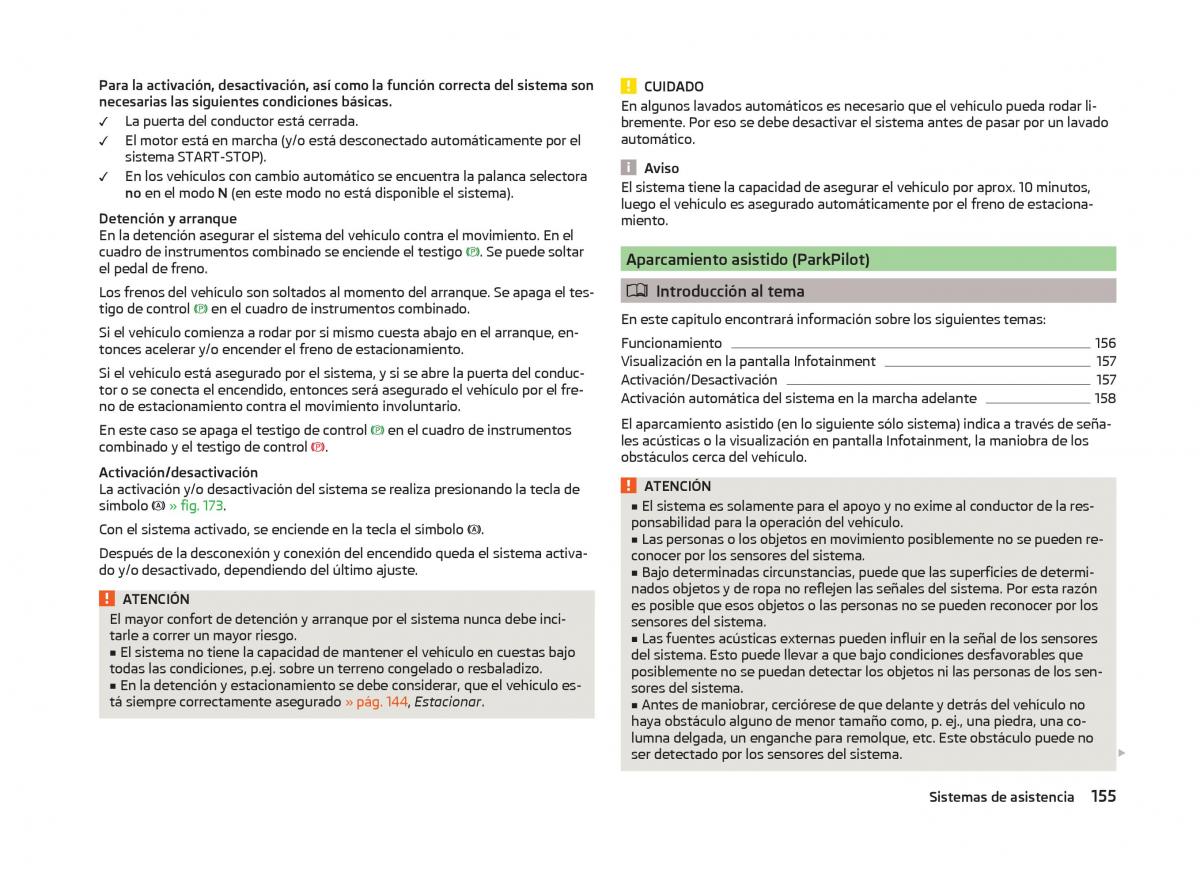 Skoda Superb III 3 manual del propietario / page 158