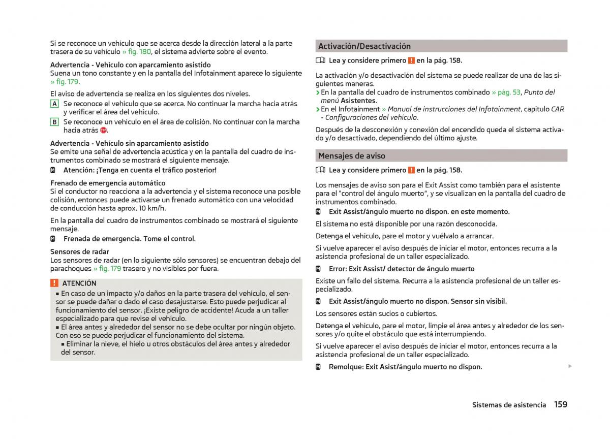 Skoda Superb III 3 manual del propietario / page 162