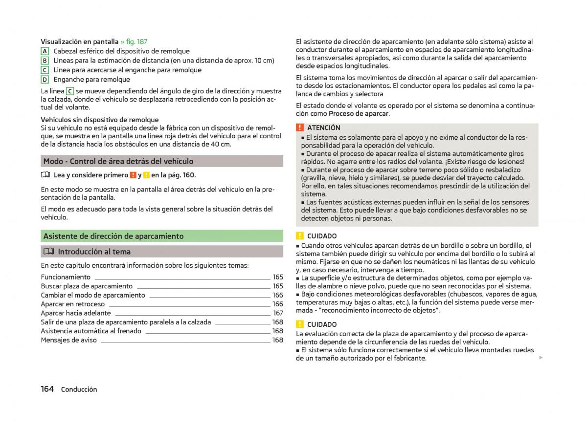 Skoda Superb III 3 manual del propietario / page 167