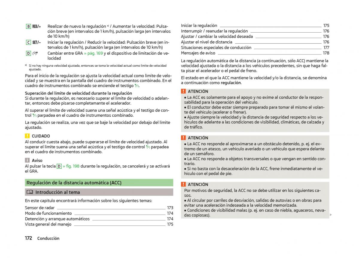 Skoda Superb III 3 manual del propietario / page 175