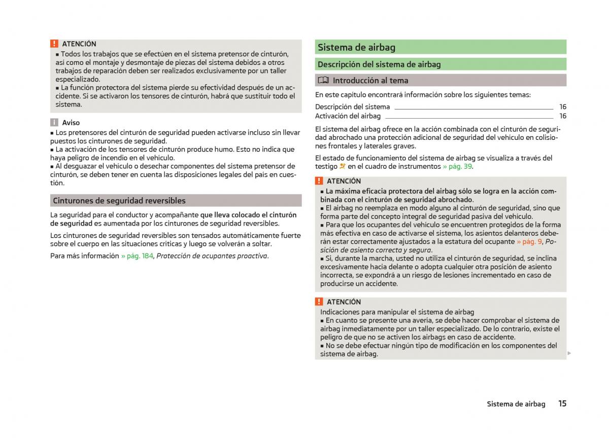 Skoda Superb III 3 manual del propietario / page 18