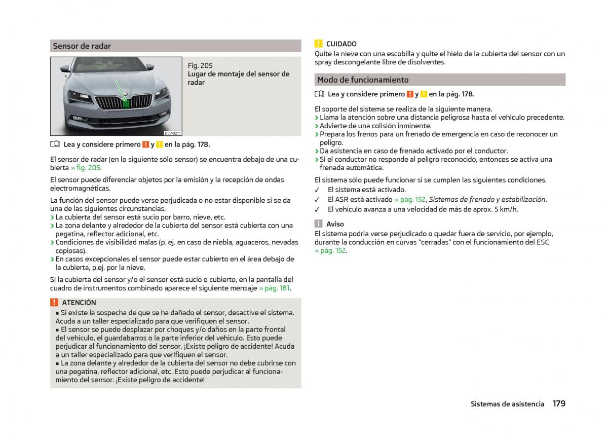 Skoda Superb III 3 manual del propietario / page 182