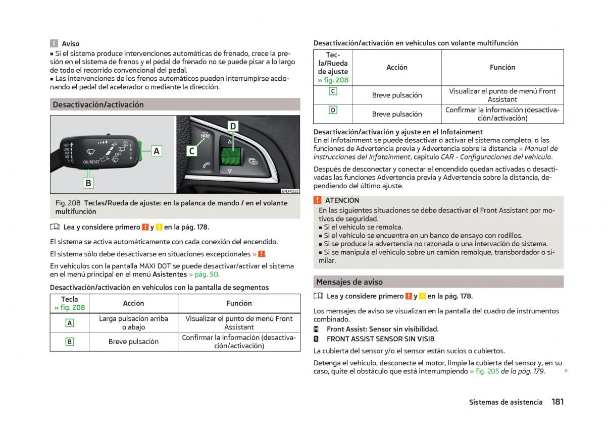 Skoda Superb III 3 manual del propietario / page 184